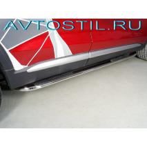 CS75 plus Подножки гнутые труба овальная с накладкой 75х42 мм нержавейка