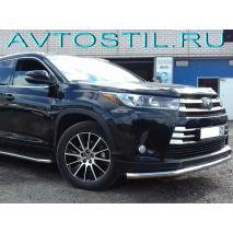 Highlander Защита переднего бампера труба с подгибами d60 нержавейка