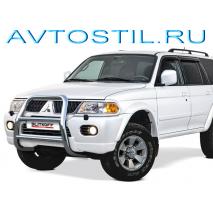 Pajero Sport Кенгурятник передняя защита 57 мм высокий нержавейка