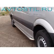 Crafter 2010 Подножки площадки труба 60 мм с листом нержавейка длинная база