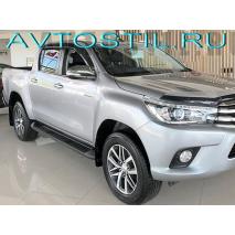 Hilux Подножки боковые черные OE Style