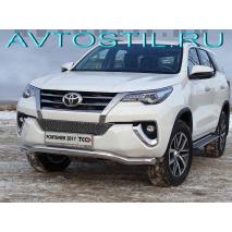 Fortuner 2017 Защита передняя волна 76 мм нержавейка