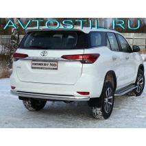 Fortuner 2017 Защита задняя овальная 75х42 мм нержавейка