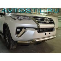 Fortuner 2017 Передняя защита труба 76 мм нержавейка G