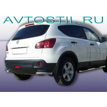 Qashqai 2007 защита заднего бампера уголки d60 нержавейка
