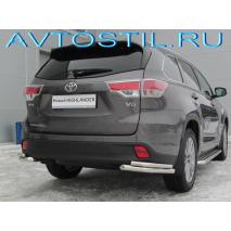 Highlander Защита заднего бампера углы двойные d60+d42 нержавейка