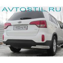 Sorento Защита заднего бампера углы двойные d57+d42 нержавейка