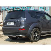 Outlander 2010 Защита заднего бампера углы d60 нержавейка