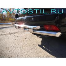 CRV Защита заднего бампера труба двойная с перемычками d60/42 нержавейка
