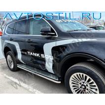 Tank Защита штатного порога труба 42 мм нержавейка крепеж в комплекте