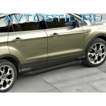 Kuga 2013 Пороги подножки площадки черные