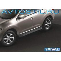 RAV4 Пороги подножки площадки Long черные