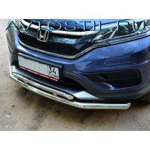 CRV 2,4 Защита переднего бампера труба двойная d60/42 нержавейка