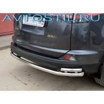 RAV4 Задняя защита 60/42 мм нержавейка