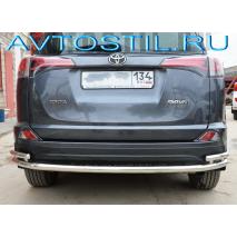 RAV4 Защита заднего бампера труба с углами d60+42 нержавейкаа
