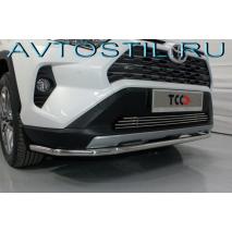 RAV4 Защита передняя нижняя труба 42 мм нержавейка