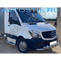 Sprinter 2006-2017 Поднлжка труба овальная с простопью 120х60 мм нержавейка