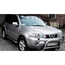 X-Trail Пороги трубы 53 мм с площадкой нержавейка