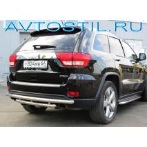 Grand Cherokee Защита заднего бампера трубаа двойная 60/60 мм нержавейка
