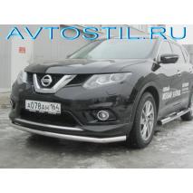 X-Trail Защита переднего бампера труба 57 мм нержавейка