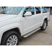Amarok Боковая защита пороги площадки с трубой 60 мм