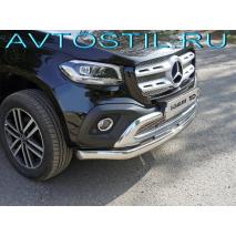 X-Class Защита переднего бампера труба овальная 75/42 мм нержавейка