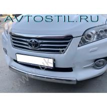 RAV4 Защита переднего бампера труба овал 75х42 нержевейка