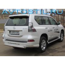 GX 460 Защита заднего бампера труба 76 мм нержавейка короткая