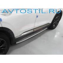 Santa Fe Пороги подножки площадки BMW Style