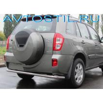 Tiggo FL 2011 Защита заднего бампера труба с углами 57 мм нержавейка