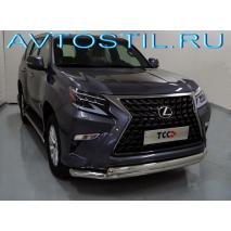 GX 460 Защита переднего бампера труба двойная 76/75 мм верхняя овальная