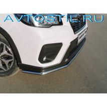 SUBARU FORESTER 2018 Защита передняя труба нижняя 42 мм нержавейка
