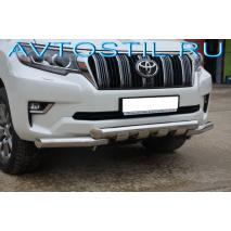 Prado 150 Передняя защита бампера 76 мм грендер нержавейка