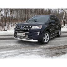 Explorer Защита передняя нижняя овальная короткая 75х42 мм нержавейка