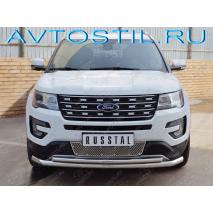 Explorer Защита переднего бампера труба двойная 57/42 мм нержавейка
