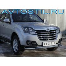 H3 Защита переднего бампера труба d57 волна нержавейка