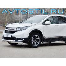 CRV Защита переднего бампера труба двойная 57/42 мм нержавейка