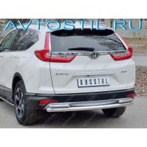 CRV Защита заднего бампера труба двойная 57/42 мм нержавейка