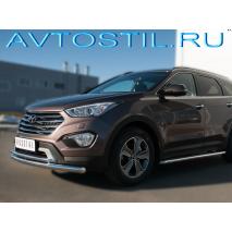 Grand Защита переднего бампера труба двойная 57/42 мм нержавейка