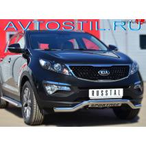 Sportage Защита переднего бампера труба волна 57 мм нержавейка