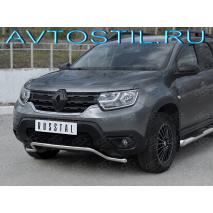 Duster Защита переднего бампера труба волна 42 мм нержавейка