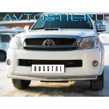 Hilux 2011 Защита переднего бампера труба 57 мм нержавейка