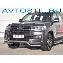 TRD 2019 Передняя защита бампера труба волна 57 мм нержавейка