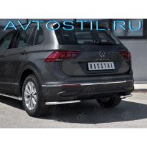 Tiguan Защита переднего бампера уголки 42 мм нержавейка