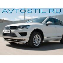 Touareg Защита переднего бампера труба 57 мм нержавейка