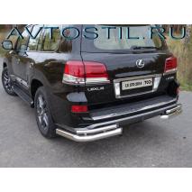 LX 570 Sport 2014 Защита задняя уголки двойные 76/42 мм нержавейка