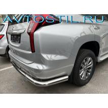 Pajero Sport Защита заднего бампера труба с углами 76/42 мм нержавейка