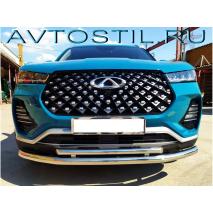 X-Cross 7 Защита передняя нижняя труба двойная 60/42 мм нержавейка
