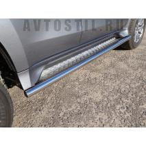 Pajero Sport Пороги с площадкой 60 мм