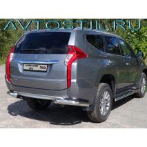 Pajero Sport Защита задняя уголки 76 мм нержавейка